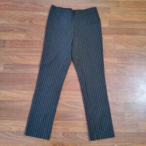 Atelier Luxe High Rise Checkered Ankle Pants Size 8 New